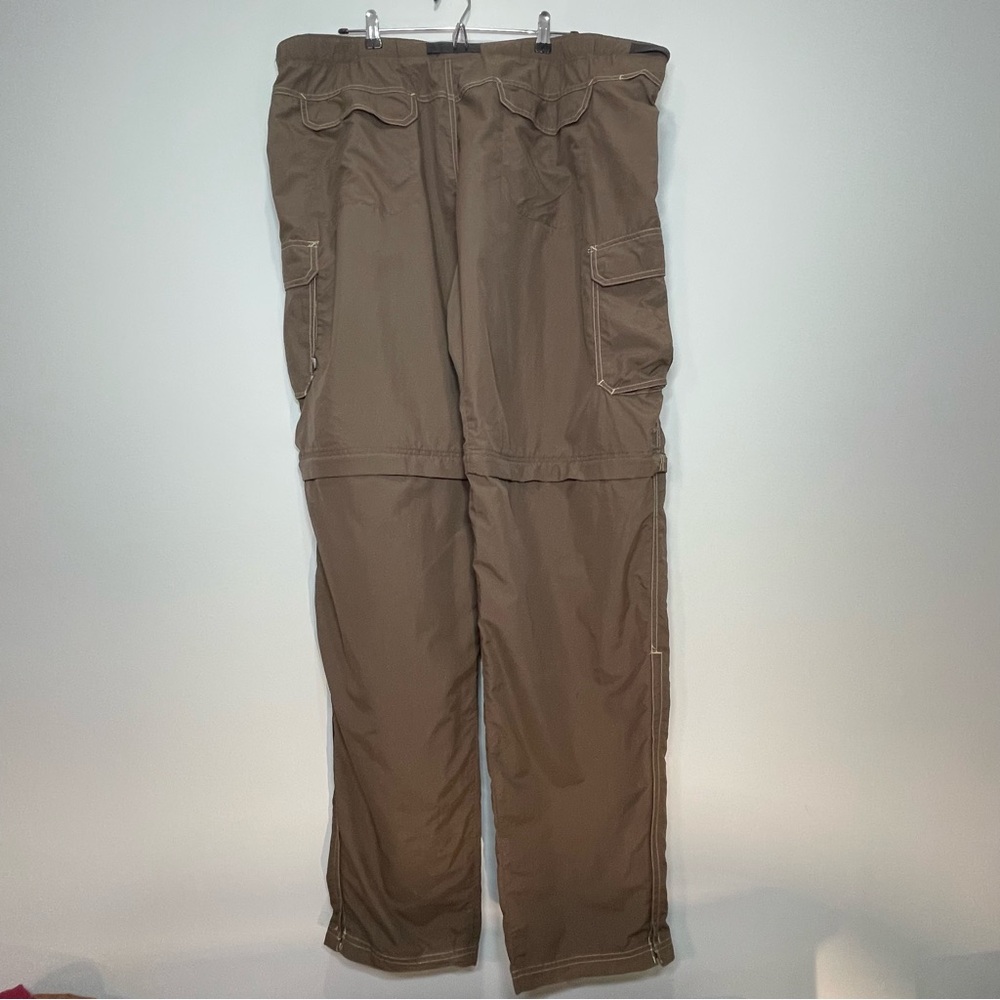 REI Mens Convertible Zip Off Leg Cargo Pants Brown Adjustable Belt Size XXL x 36 - Picture 2 of 11